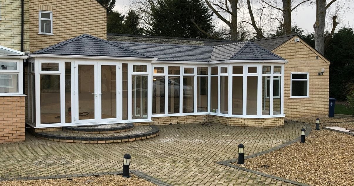 conservatory transformation with a modern roof that provides great insulation